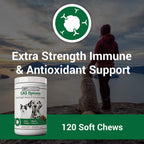 Vet Classics CAS Options Extra Strength Immune Support para Perros y Gatos - Suplemento Antioxidante - 120 Masticables Blandos