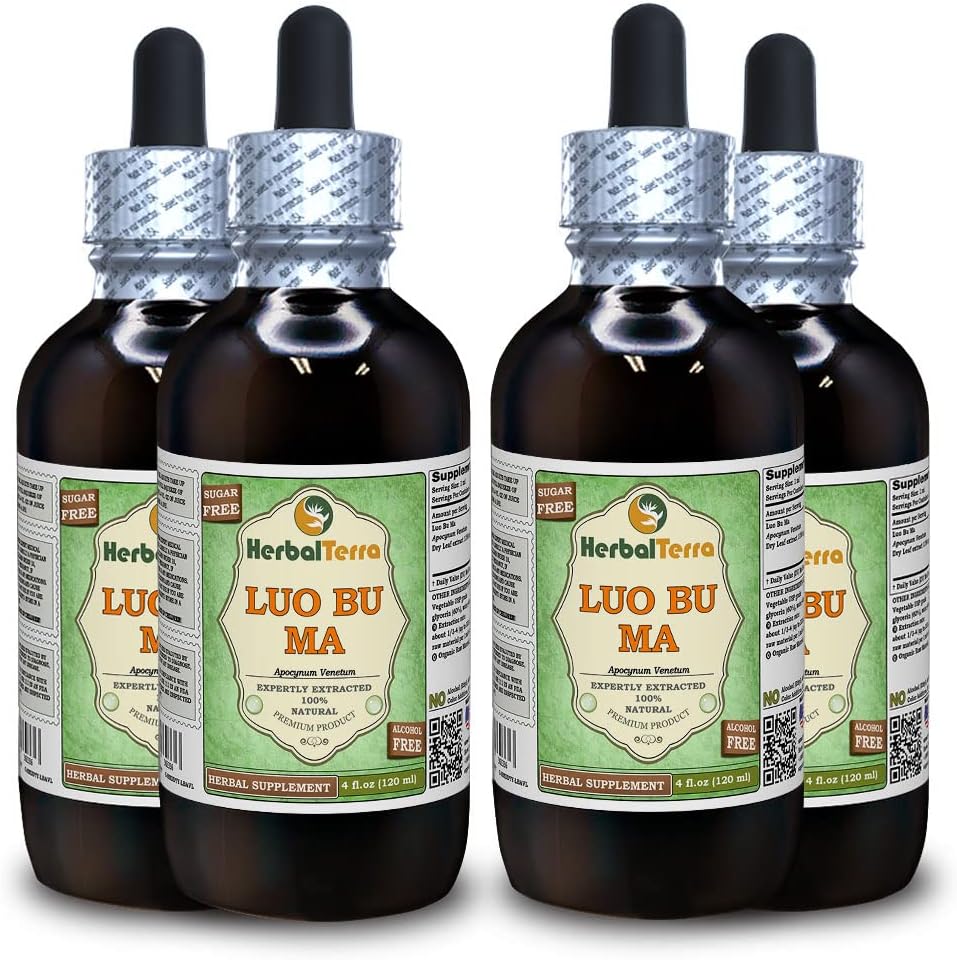 Luo Bu Ma (Apocynum Venetum) Glicerita sin Alcohol - Extracto Líquido para Perros - 120 ml