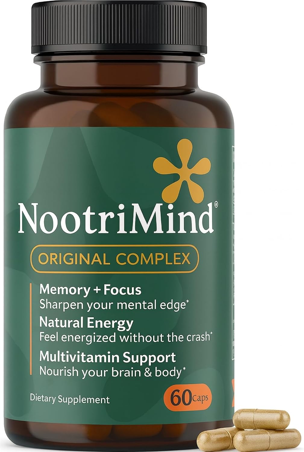 Nootrimind Complex 40 en 1 - Suplemento Nootrópico con Bacopa, DMAE y B12 para Memoria y Enfoque