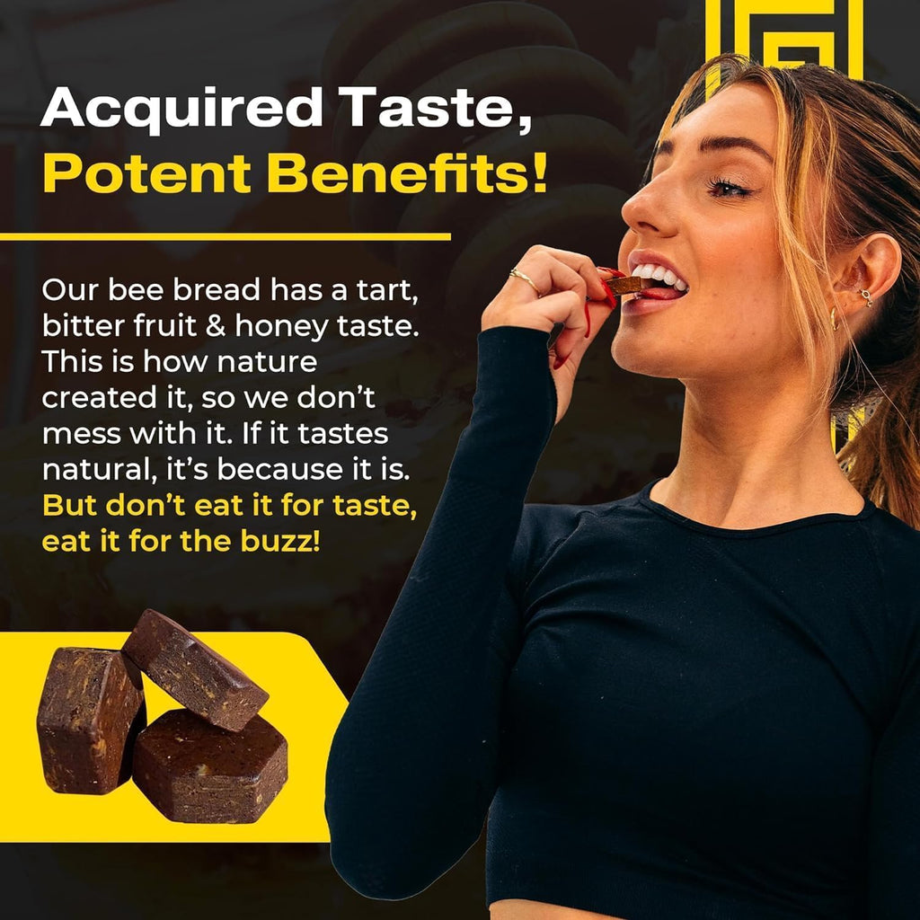 Spartan Bee Bread Chewables – Multivitamínico Natural de Pan de Abeja, Polen, Propóleo y Jalea Real