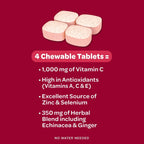 Airborne Vitamina C + Zinc Comprimidos Efervescentes, Frutos Rojos, 1000 mg, 32 Comprimidos (Paquete de 2)