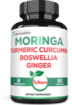 Satoomi 9in1 Cápsulas de Moringa - Complejo de 9 Ingredientes Naturales (60 Cápsulas)