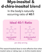 Theralogix Ovasitol Inositol Polvo en Sobres - Suministro para 90 Días - Mioinositol y D-Chiro Inositol - Certificado por NSF - 180 Sobres