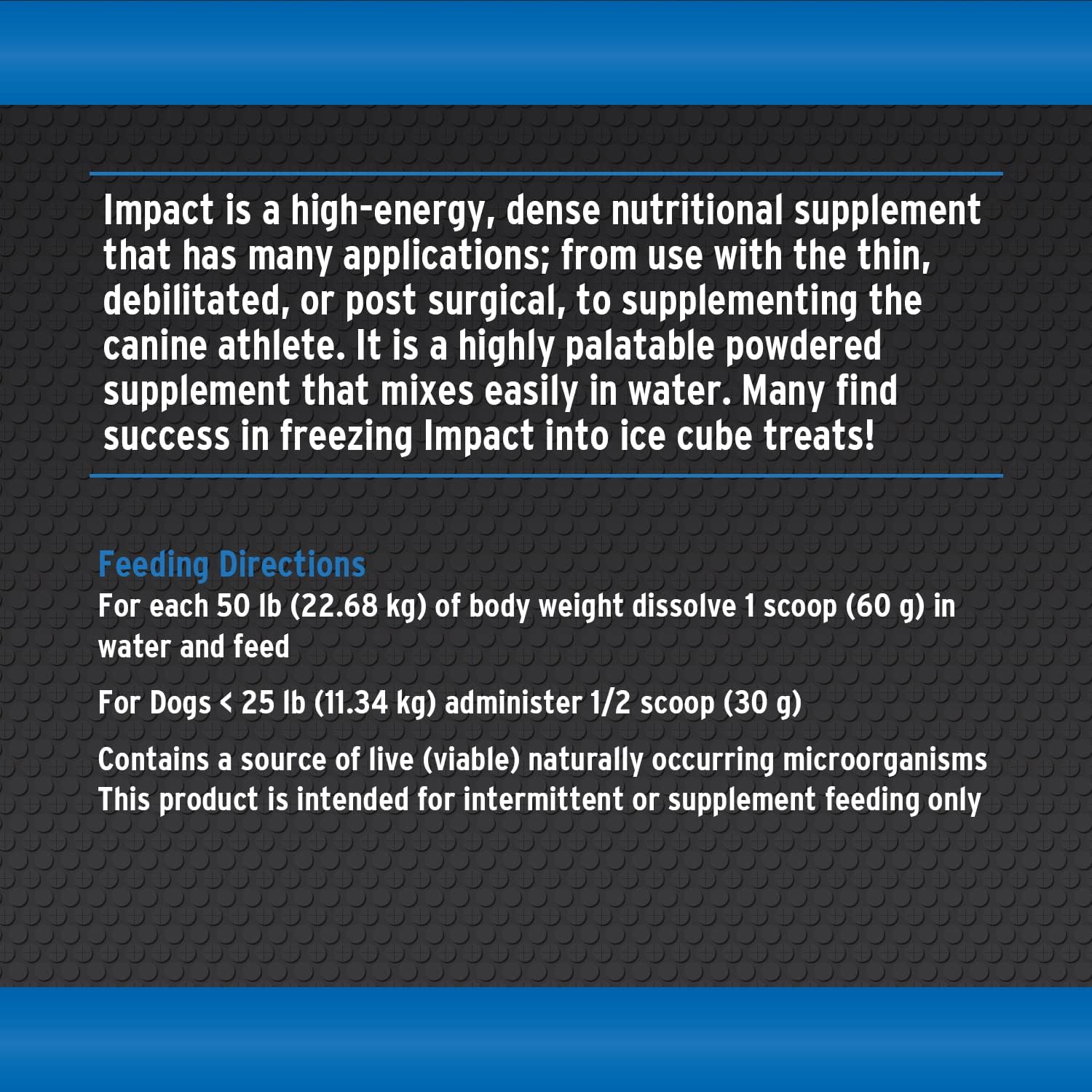 Annamaet Impact – Suplemento Nutricional de Alta Energía para Perros – Ayuda a Mantener un Peso Saludable en Perros Deportistas o con Metabolismo Rápido - 454 g