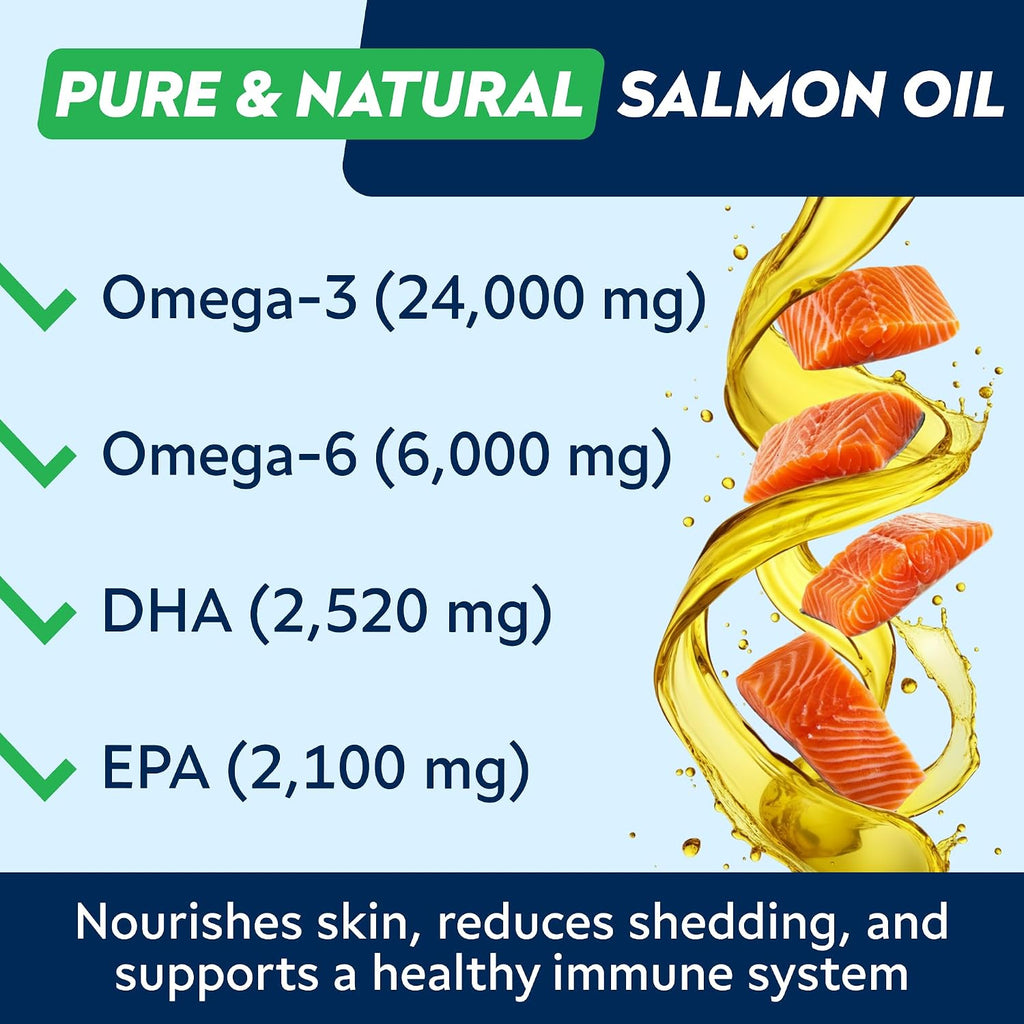 StrellaLab Golosinas de Aceite de Salmón para Perros (180 golosinas) - Omega 3 para alivio de alergias y picazón, salud de piel y pelaje, articulaciones