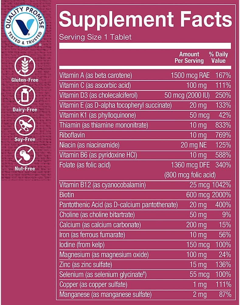 The Vitamin Shoppe Multivitamínico para Mujer One Daily 180 Comprimidos