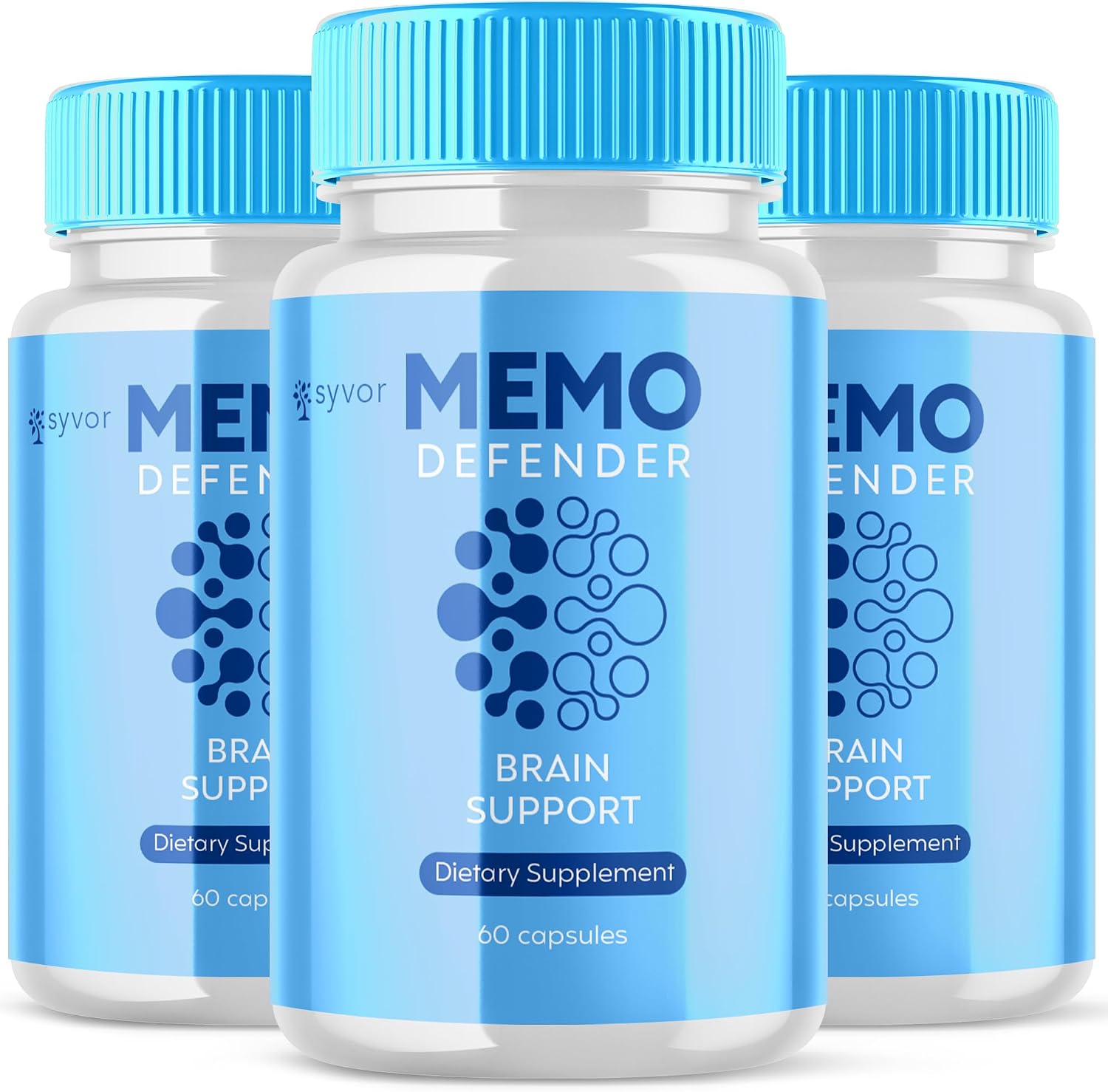 Memo Defender Cápsulas (3 Paquetes) - Suplemento de Apoyo Cerebral, 180 Cápsulas