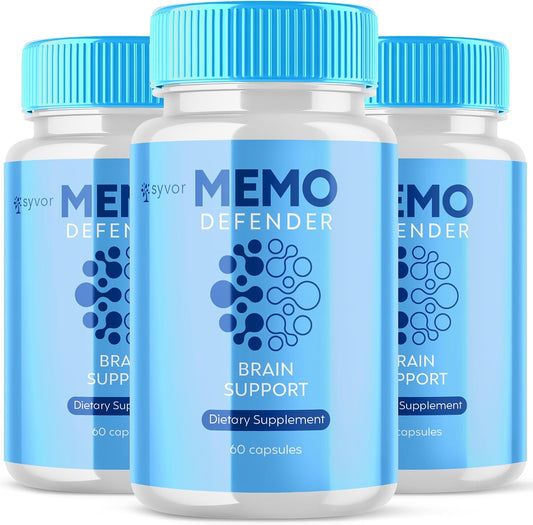Memo Defender Cápsulas (3 Paquetes) - Suplemento de Apoyo Cerebral, 180 Cápsulas