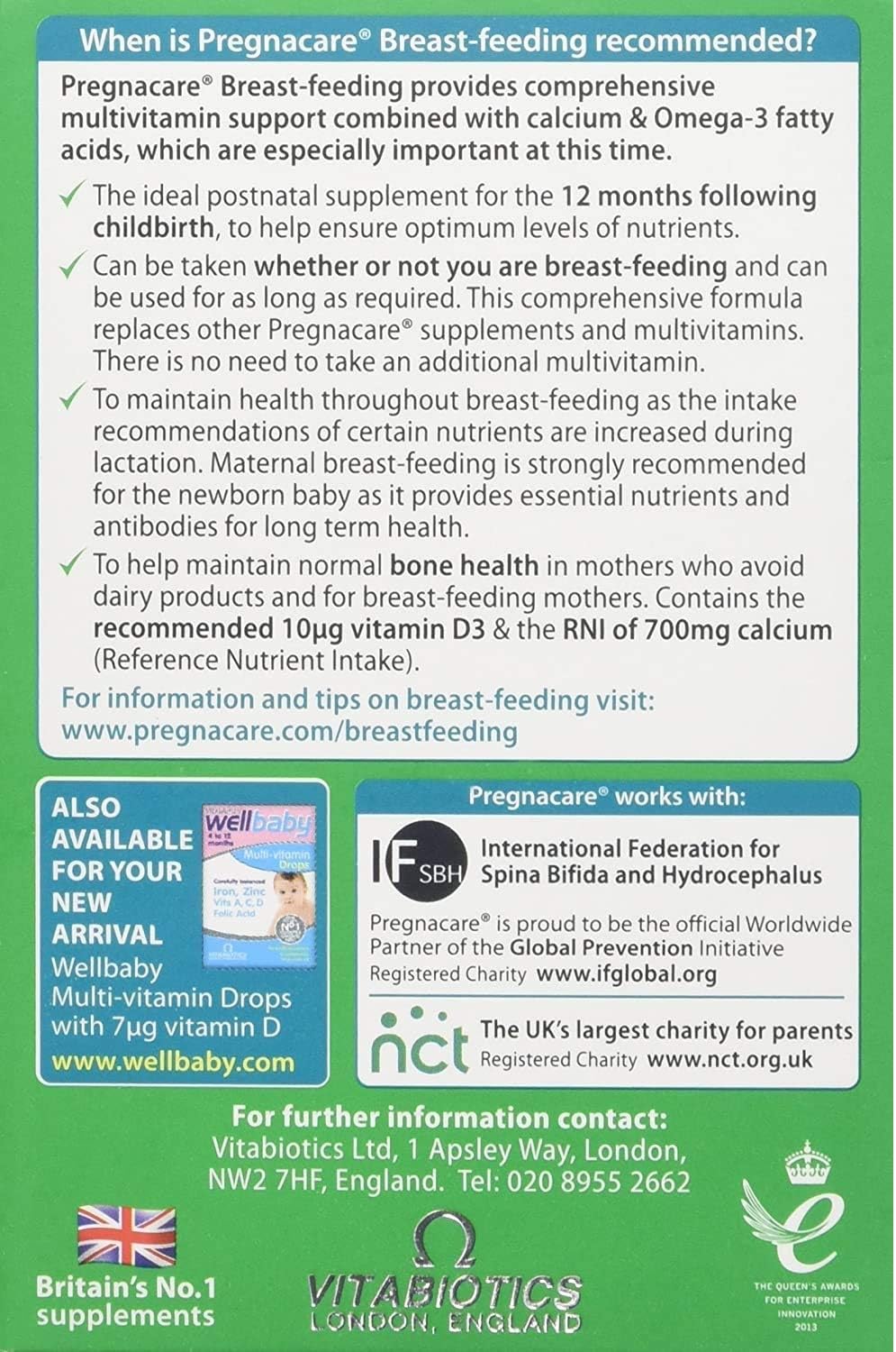 Vitabiotics Pregnacare Lactancia (56 tabletas + 28 cápsulas)