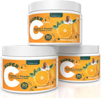 Dr. Keith's Own Super C - Vitamina C en Polvo Alta Dosis 4000mg con D-Ribosa, Glicina y MSM - Sin Sabor, 200 Gramos (30 Dosis)