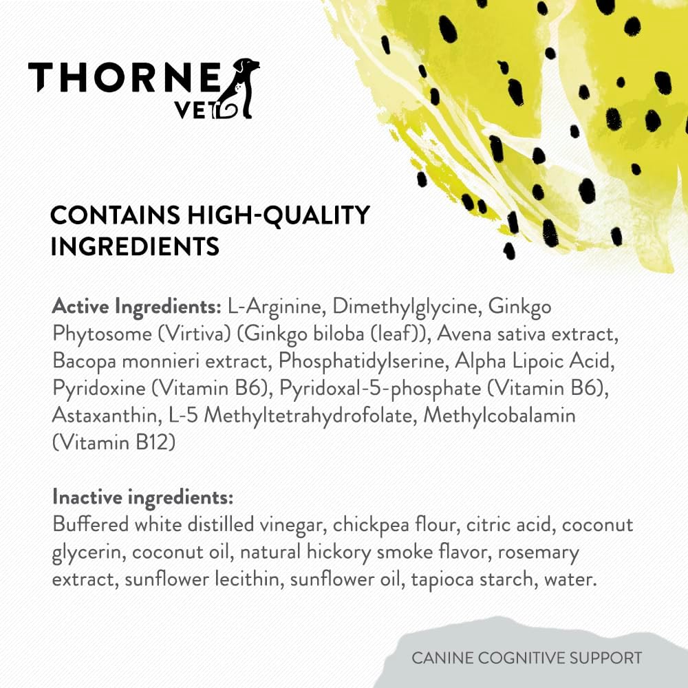 ThorneVet Apoyo Cognitivo Canino en Golosinas Blandas para Perros Mayores - 90 unidades