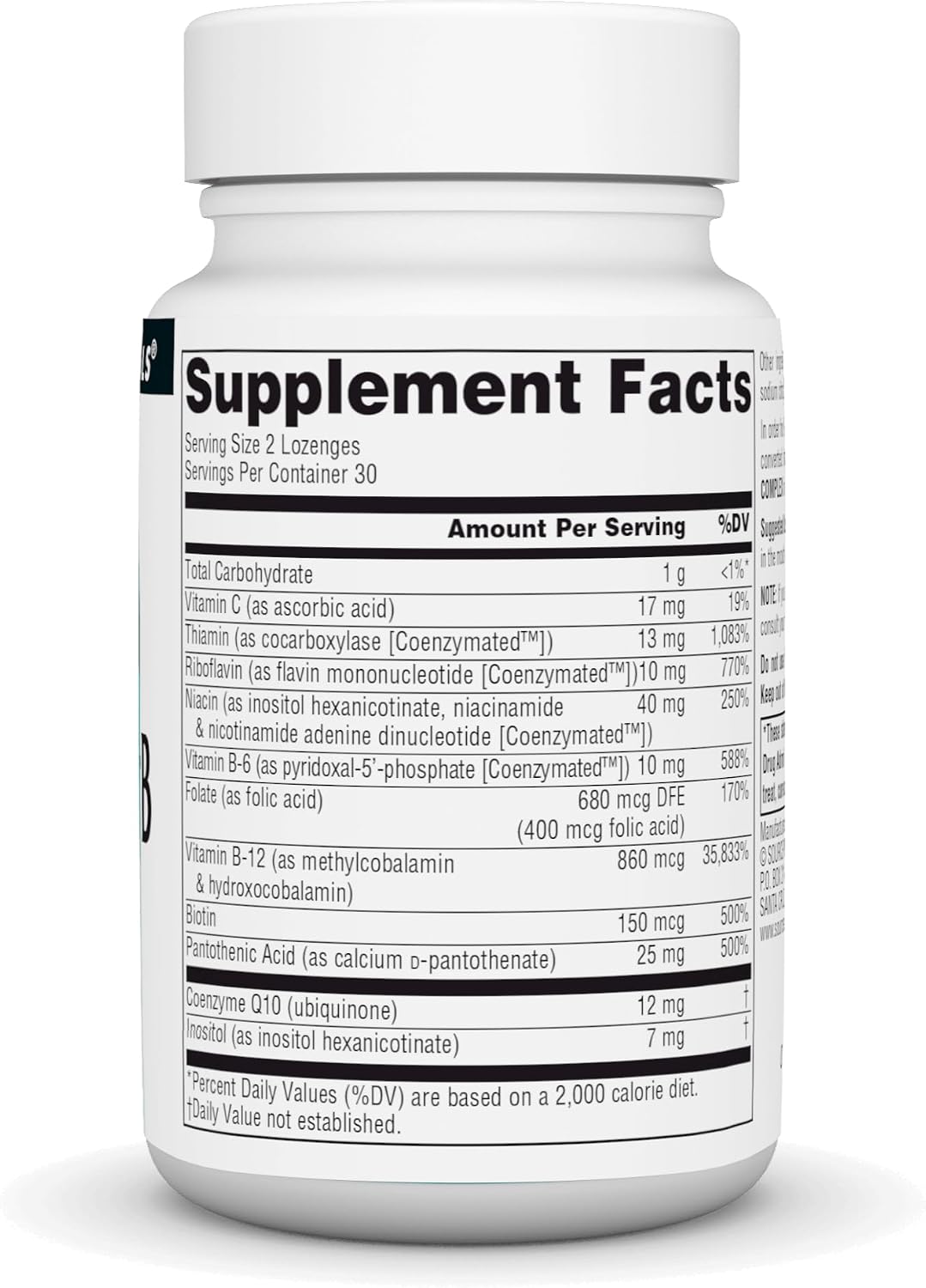 Source Naturals Coenzymate B Complex, Peppermint Flavor - 60 Lozenges