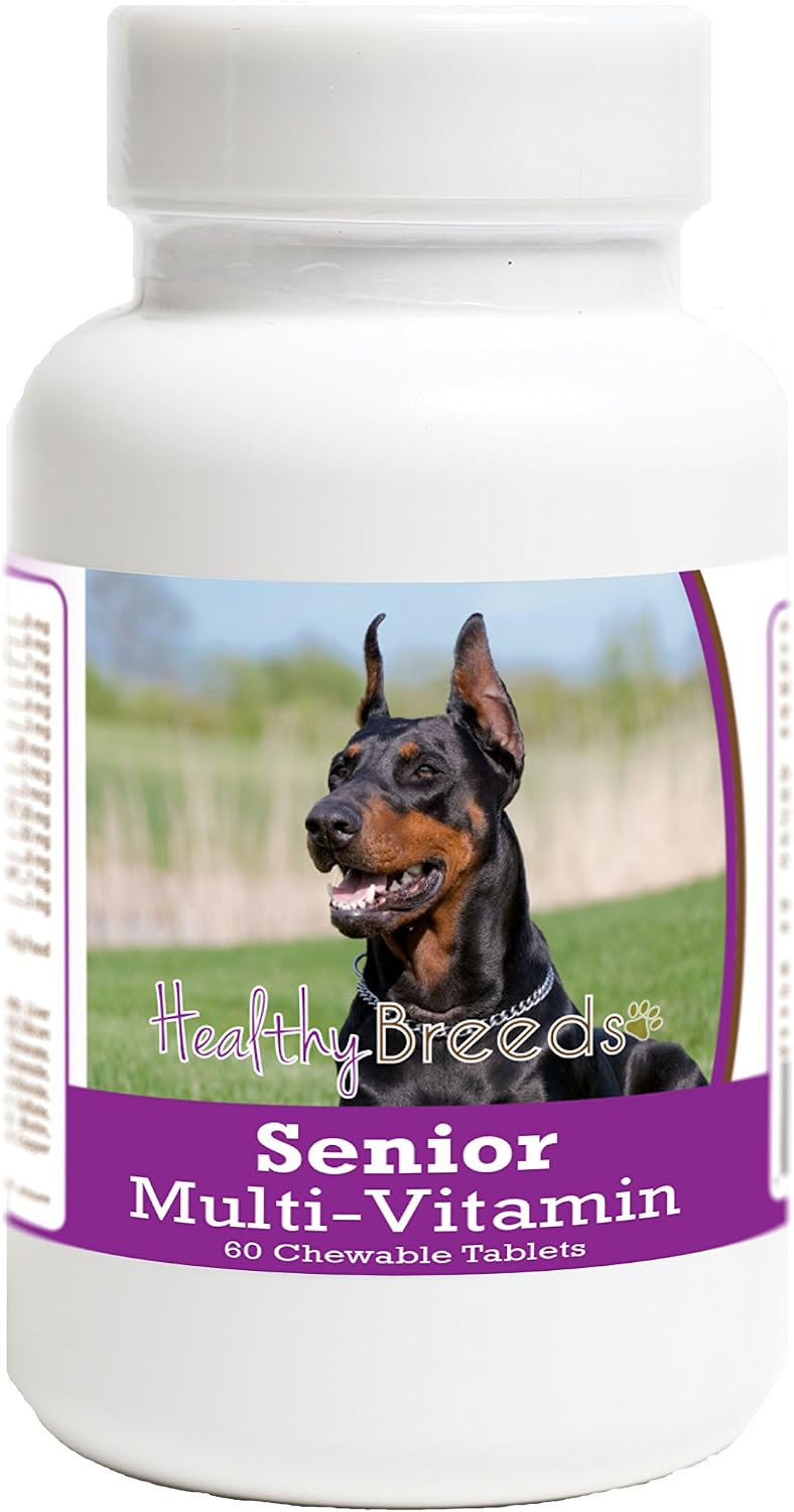 Healthy Breeds Doberman Pinscher Senior Dog Multivitamin Tablets 60 Count – Image 1