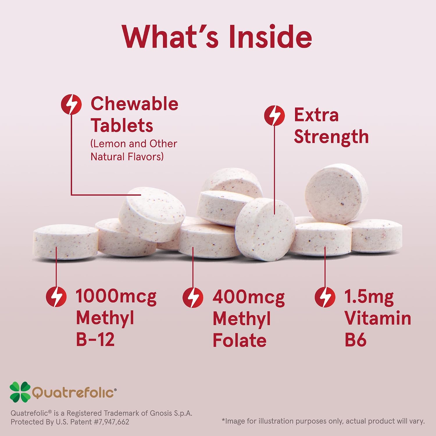 Jarrow Formulas Methyl B-12 1000mcg y Methyl Folate 400mcg, Fórmula de Fuerza Extra, Metabolismo Energético Celular y Salud Cardiovascular con P-5-P, 100 Comprimidos Masticables, 12 Paquetes