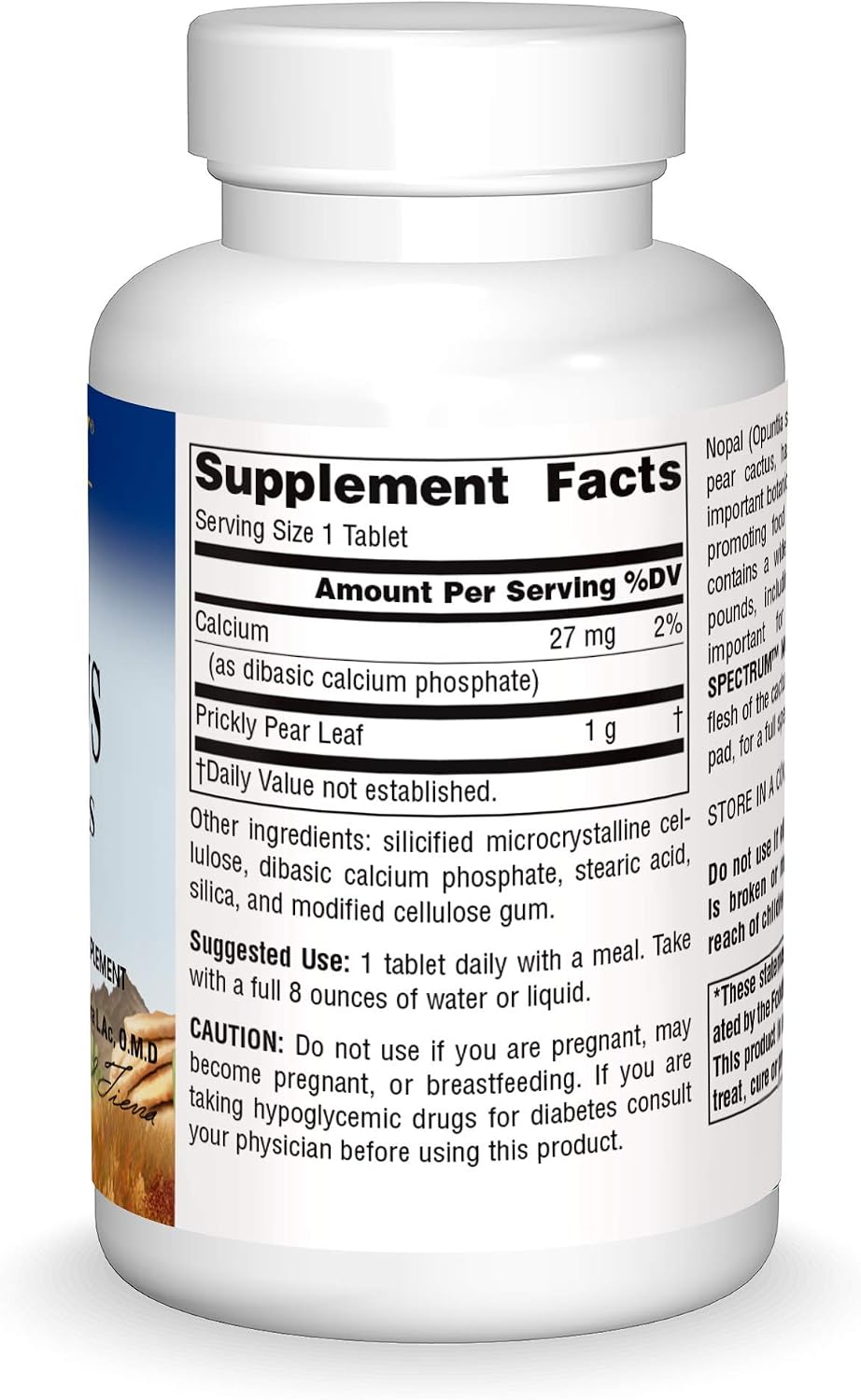 Planetary Herbals Full Spectrum Nopal Cactus 1000mg - 60 Comprimidos | Antioxidante Natural