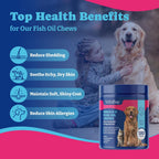 YoYoBay Masticables de Aceite de Pescado para Perros y Gatos - 180 chews blandos sabor pato y pera
