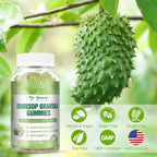 Totaria Sugar Free Soursop Oil Graviola Sea Moss Gummies - Apoyo Digestivo, Sueño, Piel, Inmunidad y Antioxidante - Guanábana con Musgo Marino, 150mg Aceite de Semilla Negra Orgánico No-OGM Vegano