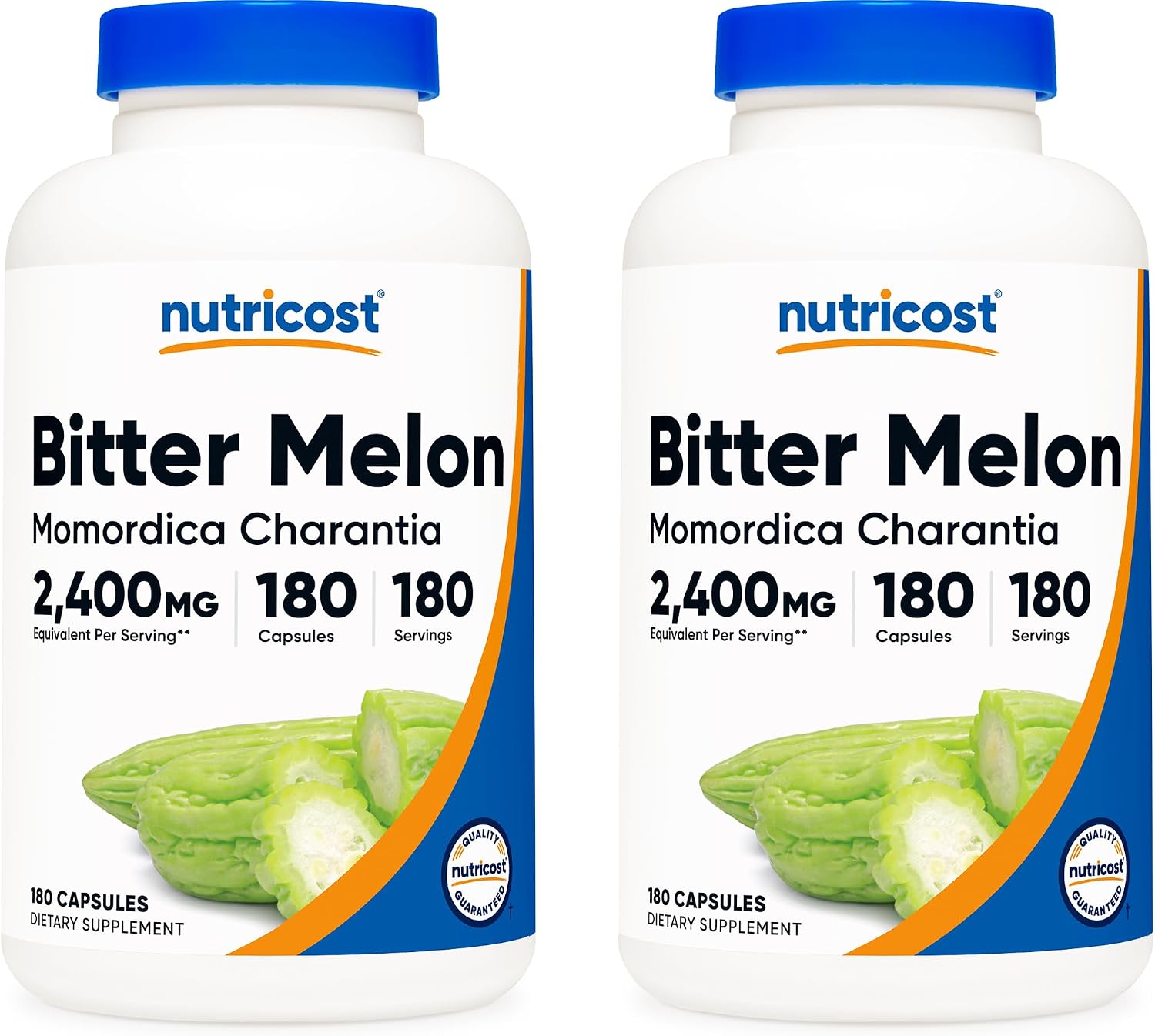 Nutricost Melón Amargo 600mg, 180 Cápsulas (3 Botellas)