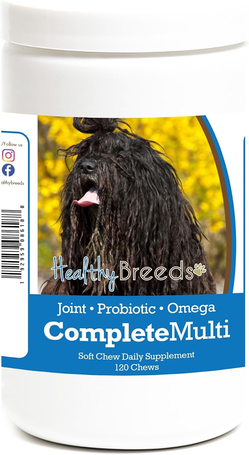 Healthy Breeds Bergamasco Multivitamínico Todo en Uno Masticable - 120 unidades