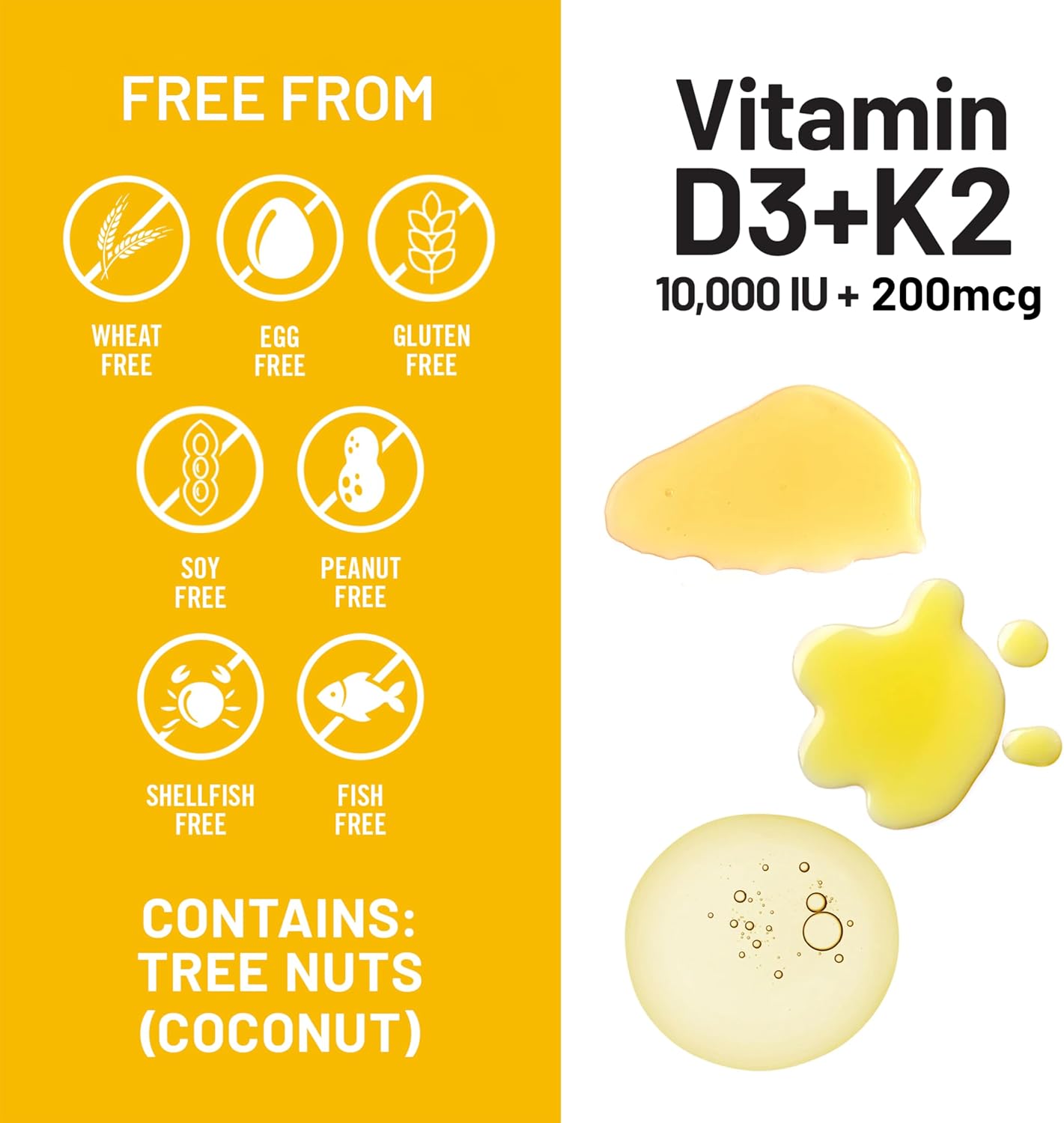 NatureWise Vitamina D3 10.000 UI + K2 (MK-7) 200 mcg con Aceite de Coco Virgen Extra - 90 Cápsulas Blandas