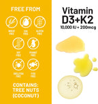 NatureWise Vitamina D3 + K2 Vegana 10000 IU / 200 mcg - 30 Cápsulas