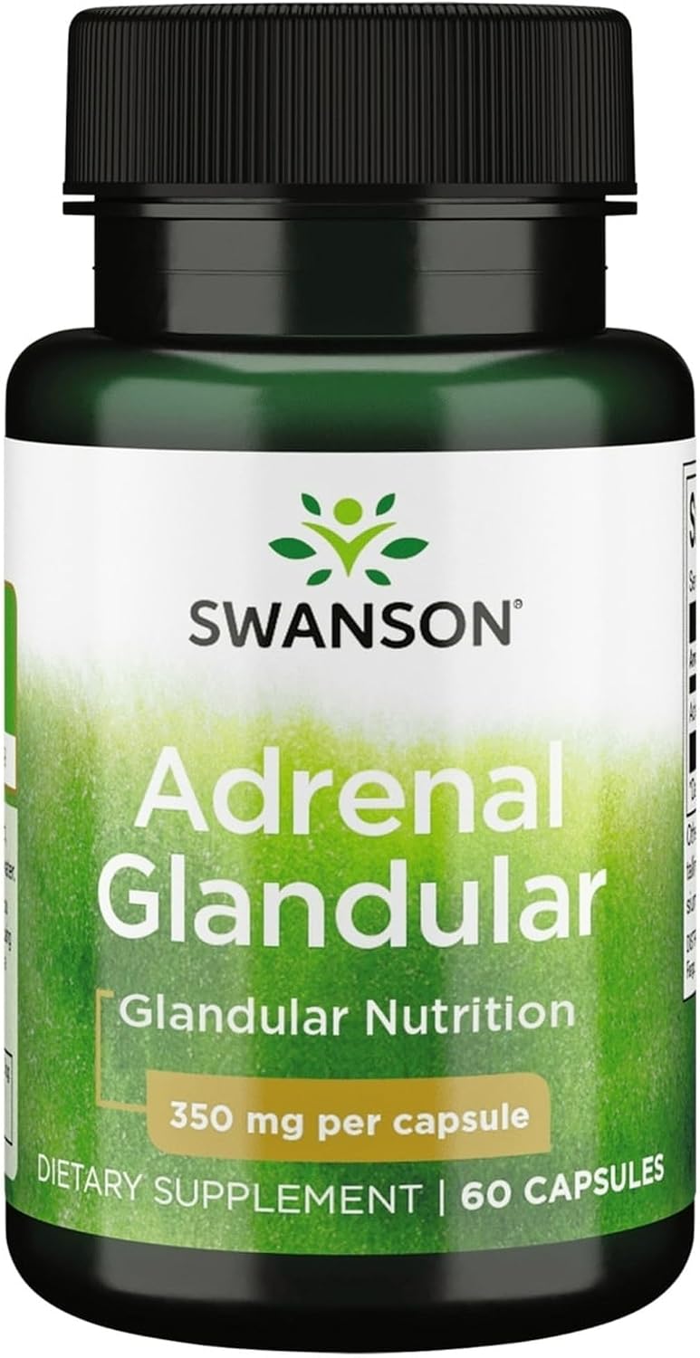 Swanson Extracto de Glándula Suprarrenal 350 mg - 60 Cápsulas