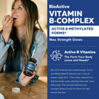 BioActive Vitamin B Complex - Complejo B Metilado con Metilfolato y 3 Formas de B12 - Triquetra Health