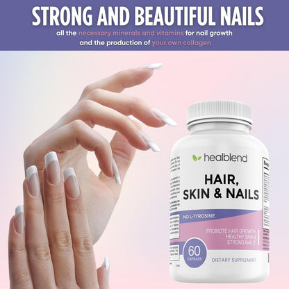 healblend Vitaminas para Cabello, Piel y – La vitamina A contribuye al mantenimiento de la piel en condiciones – Image 4