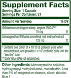 Align Probiótico Digestivo + Estrés con Ashwagandha, 21 Cápsulas