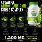 Citrus Bergamot 1200 mg – Apoyo Cardiovascular y Antioxidante | 120 Cápsulas (60 Días) | No Transgénico