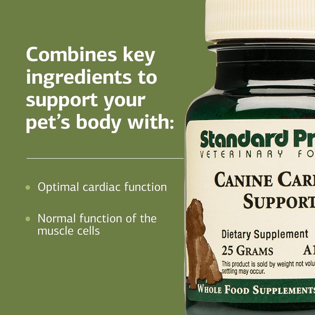 Standard Process Inc. Canine Cardiac Support - Suplemento para la salud cardíaca de perros con selenio - 25 g