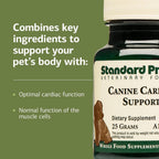 Standard Process Inc. Canine Cardiac Support - Suplemento para la salud cardíaca de perros con selenio - 25 g