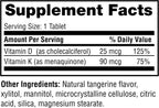 Twinlab Vitamina D3 1000 + K2 en comprimidos - 60 comprimidos