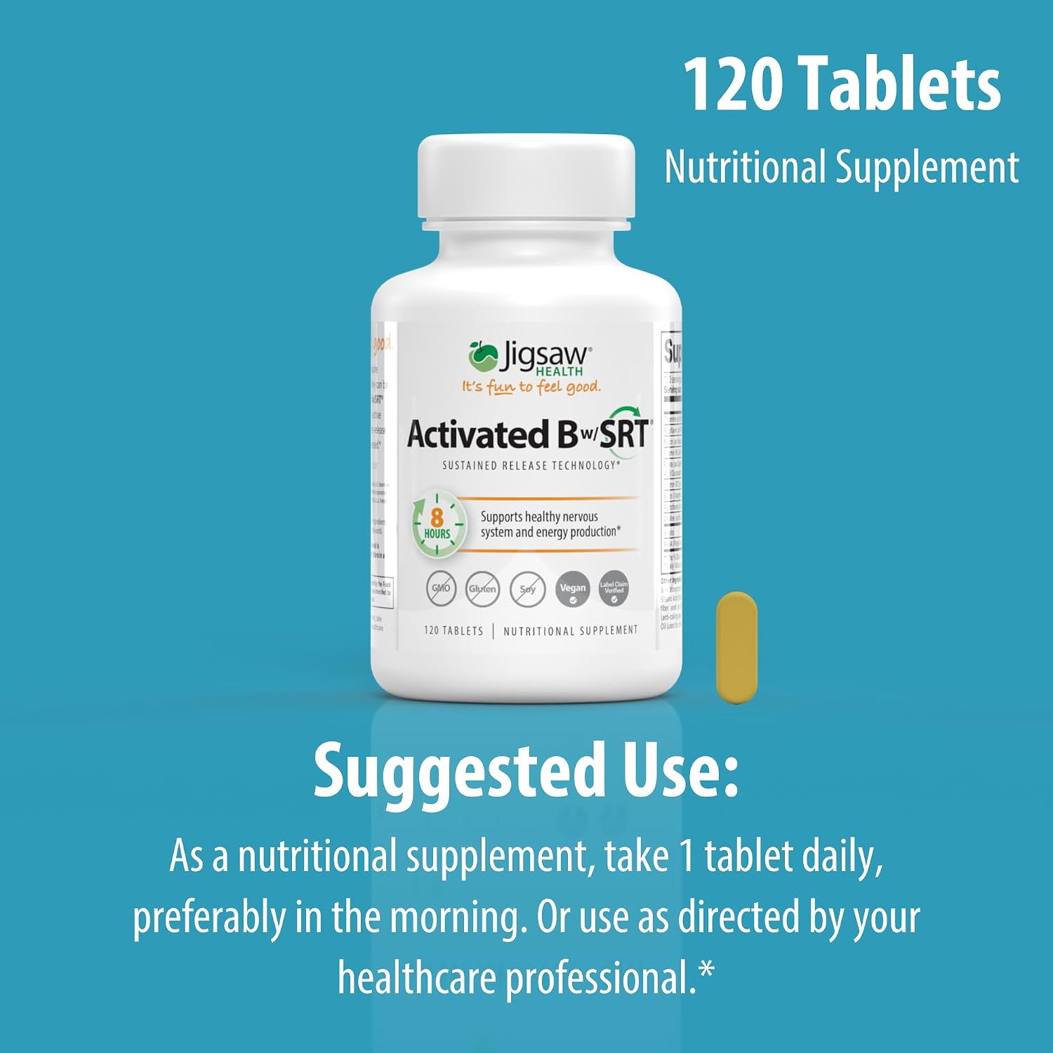 Jigsaw Health - B activada con SRT, 120 tabletas