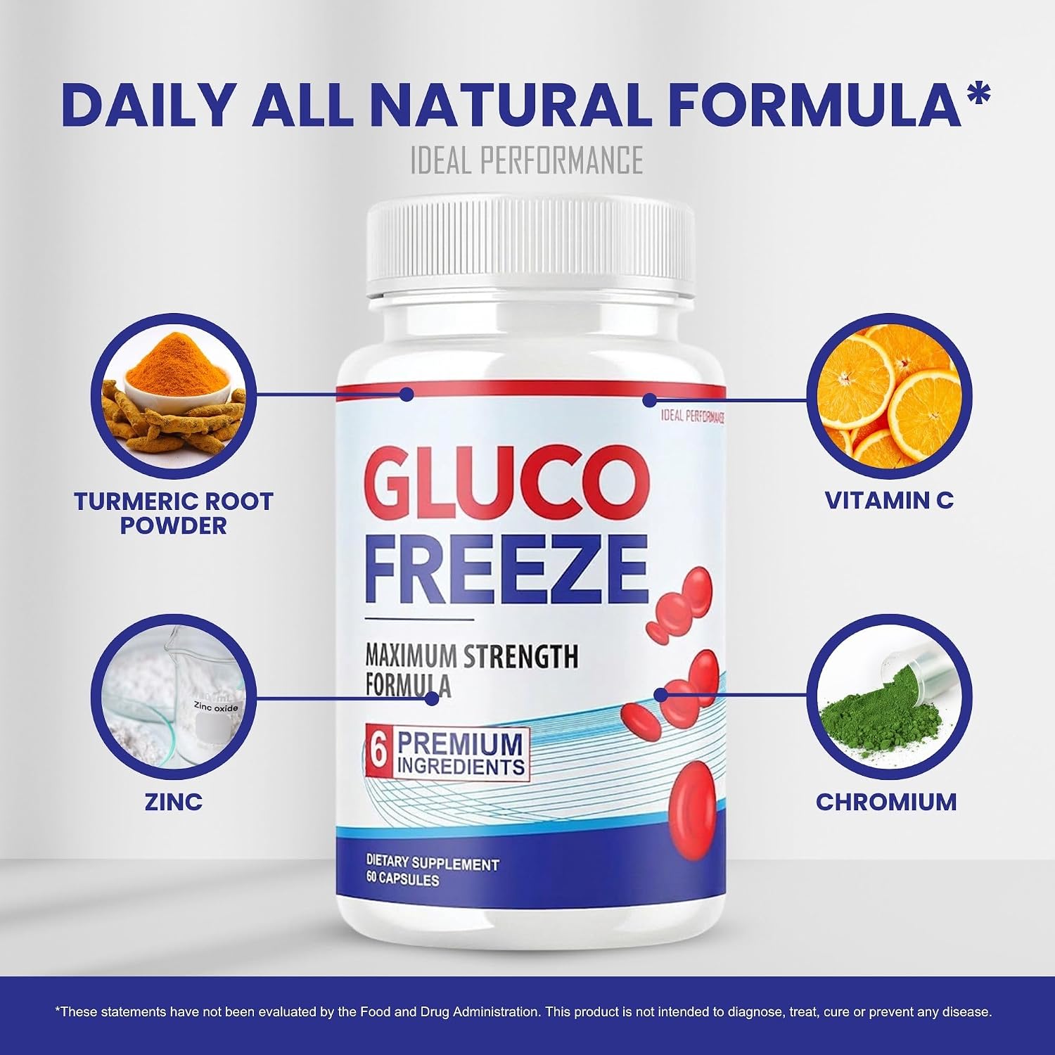 Glucofreeze Pills - Complemento Alimenticio con Canela (180 Cápsulas)