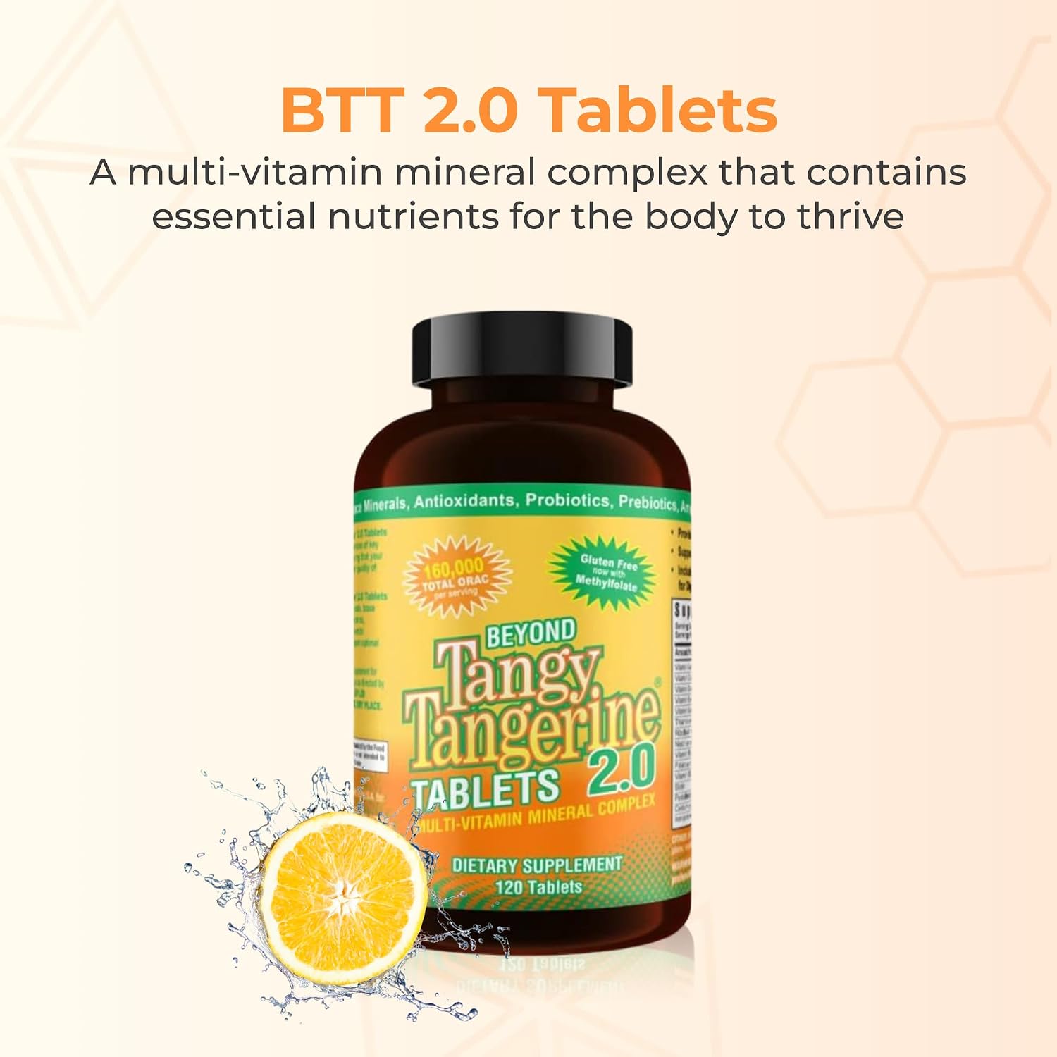 Youngevity Beyond Tangy Tangerine 2.0 Complejo Multivitamínico y Mineral - 120 Comprimidos