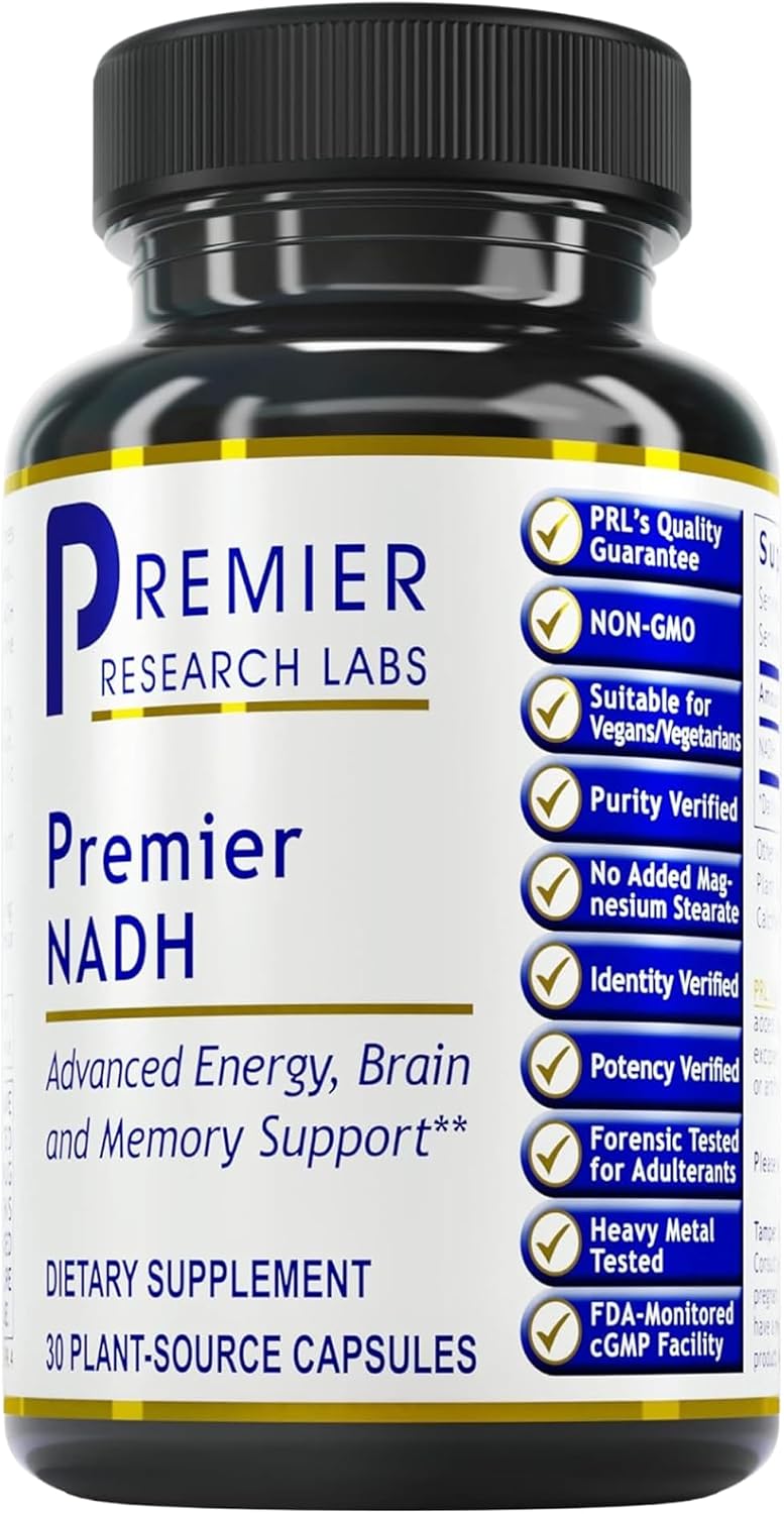 NADH 10 mg - 30 Cápsulas Vegetales - Premier Research Labs