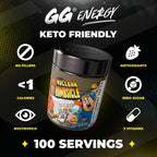 Gamer Supps GG Energy - CaseOh's Nuclear Bombsicle (100 Servings) - Keto Friendly Gaming Energy and Nootropic Blend, Sugar Free + Caffeine + Vitamins + Immune Support, Powder Drink