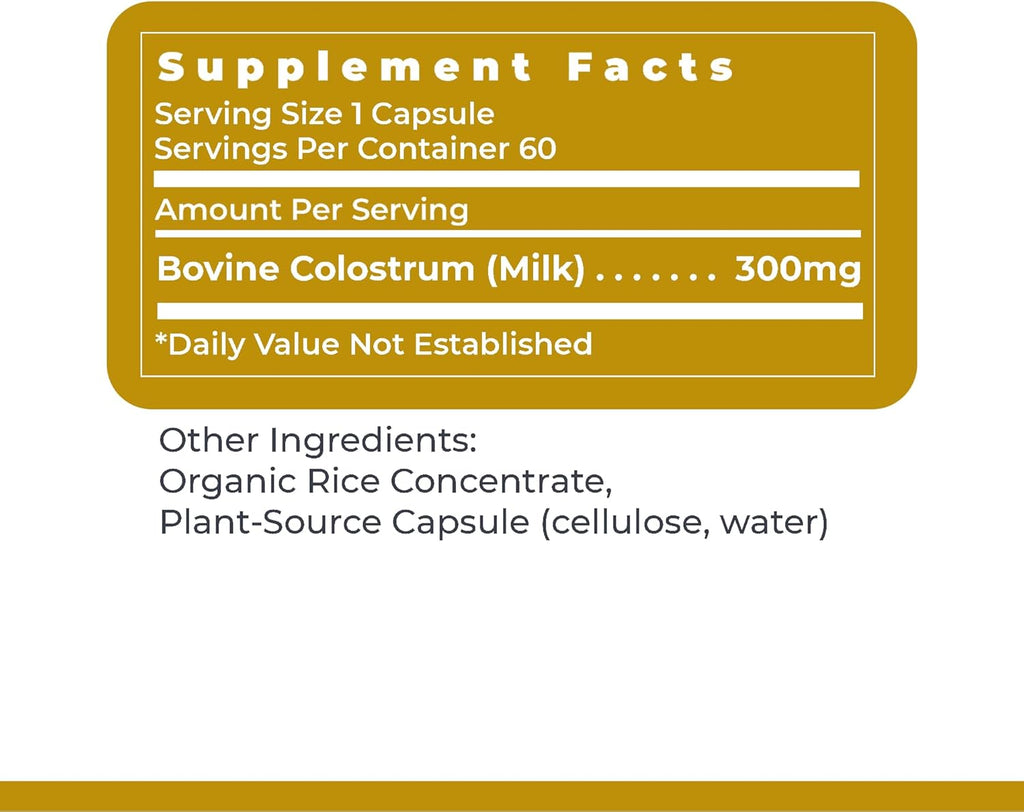 Premier Research Labs Colostrum-IgG – Calostro Bovino para la Salud Inmunitaria, 60 Cápsulas