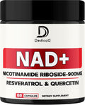 DEDICAD Suplemento NAD con Nicotinamida Ribósido, Trans-Resveratrol y Quercetina - 90 Cápsulas