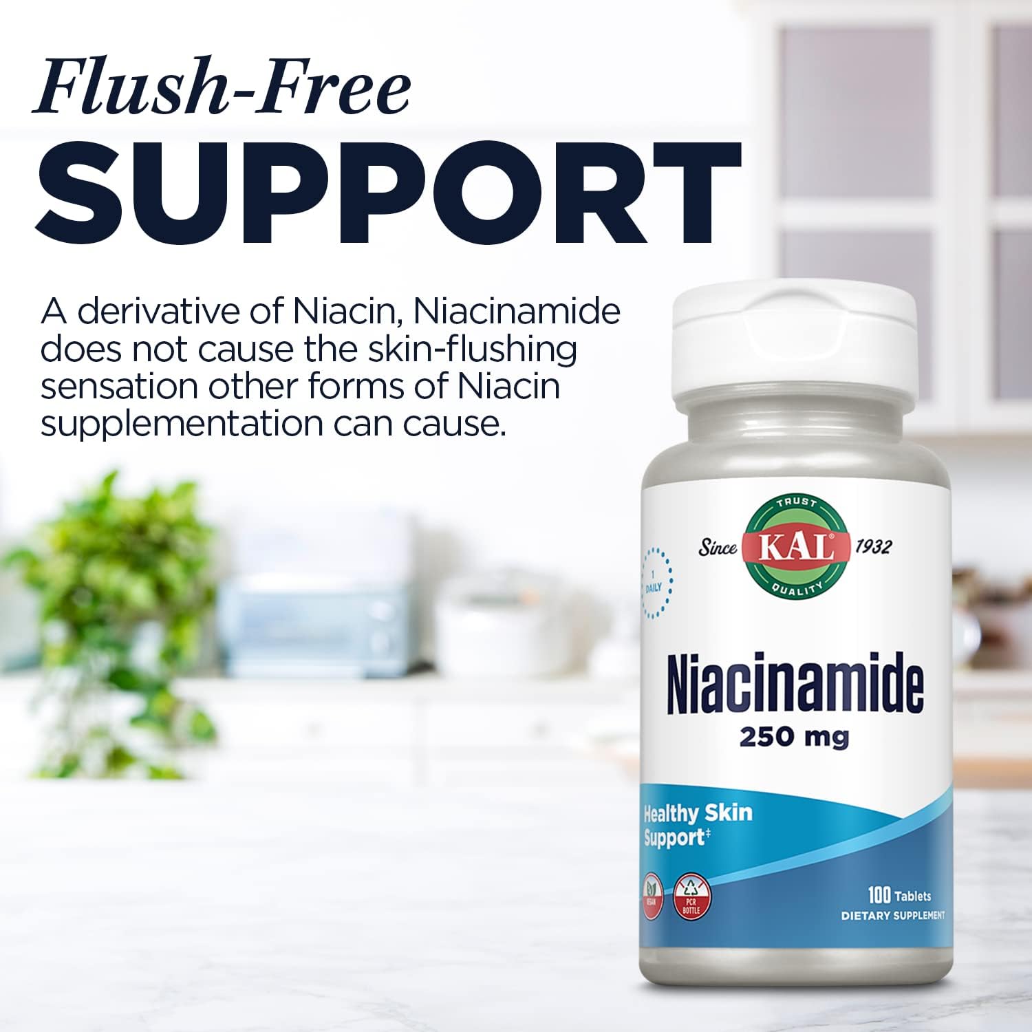 Kal Niacinamida 250 mg, 100 comprimidos