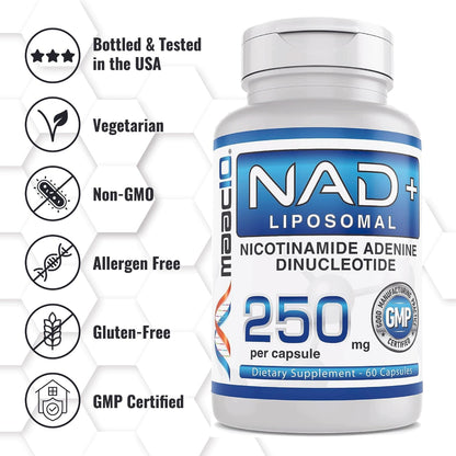 MAAC10 Liposomal NAD+ 500mg por dosis – Función celular saludable: Contribuye a la reparación del ADN y al – Image 6