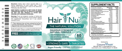 HairNu Suplemento para el Crecimiento del – Saw Palmetto: Extracto de esta planta que puede ayudar a mantener la – Image 2