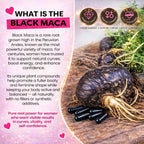 Maca Negra Auténtica para Aumento de Glúteos, 600 mg, 100 Cápsulas - Curvy Fruit