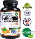 MAX 2650mg Booster de Óxido Nítrico con L-Arginina, L-Citrulina y Astragin - Fórmula de Liberación Prolongada 2650 MAX