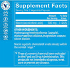 The Vitamin Shoppe Niacina 500 mg con Apoyo del Colesterol - 100 Cápsulas Vegetales