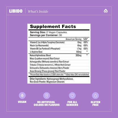Health by Habit Libido Blend 2 Pack (60 – Maca (Lepidium meyenii): Esta raíz originaria de los Andes peruanos es – Image 3