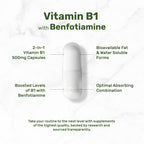 DEAL SUPPLEMENT Vitamina B1 500mg con Benfotiamina, 240 Cápsulas – Fórmula Mejorada 2 en 1