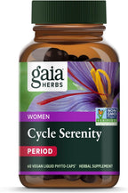 Gaia Herbs Period Cycle Serenity - 60 Cápsulas Veganas Líquidas