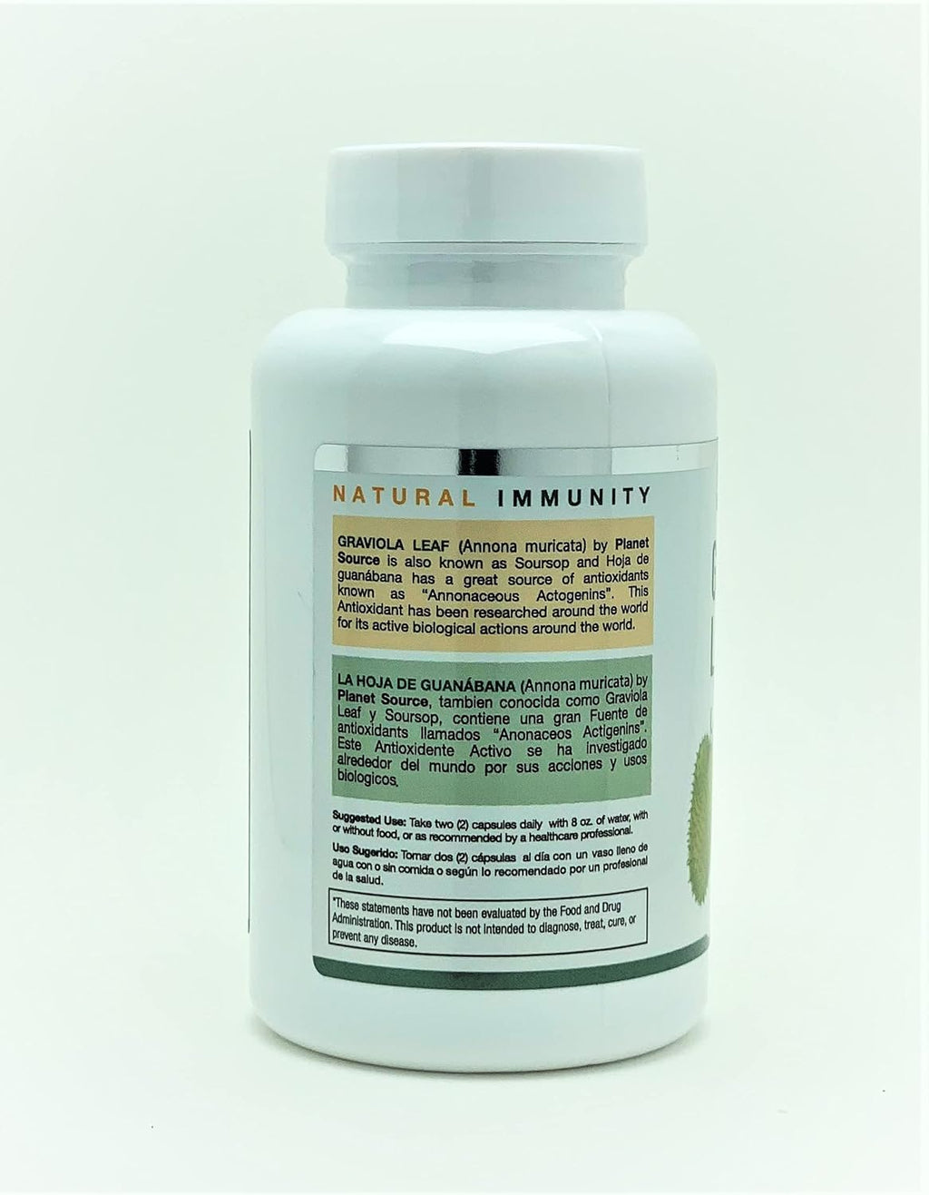 Planet Source Graviola Leaf (Annona muricata) - 1400 mg - 60 Cápsulas Vegetales
